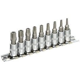 JTC 9pcs Star Plus Socket Set Pentalobe Bit Socket Set Anti-Mess Drilling 6.3mm JTC3303
