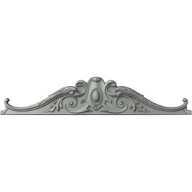 Ekena Millwork 42 3/8"W x 8 3/8"H x 2 1/2"P Kendall Center with Scrolls Onlay