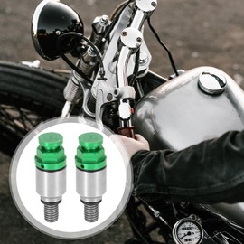 Motoforti 2 Pieces M5 x 0.8 Motorcycle Screw Fork Bleed Valve for Honda for Yamaha for Suzuki for Kawasaki Green