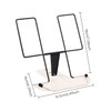 MSDADA Metal Book Stand for Desk, Adjustable Reading Rest Book