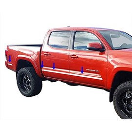 Tyger Auto Made in USA! Compatible with 2016-2023 Toyota Tacoma Double Cab 5' Bed Below Body Line Generic Body Side Molding Trim 2" Wide 10PC