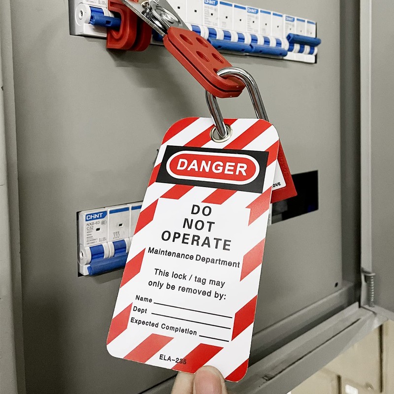 SAFBY Lockout Tagout Tags, 5.7"x2.9", OSHA Compliant, Loto Lock Out
