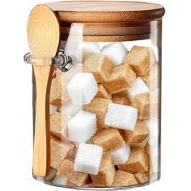 Glass Jars with Airtight Lid and Spoon, Glass Food Storage Jars Containers, Overnight Oats Containers with Lids, Decorative Kitchen Jars for Coffee/Tea/Sugar/Spice, Bath Salt Containers 530ML(1PCS)