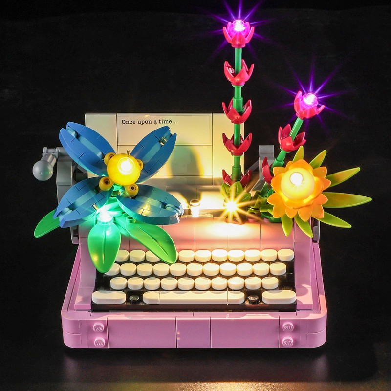 YEABRICKS LED Licht für 31169 Creator 3-in-1 Schreibmaschine mit Blumen