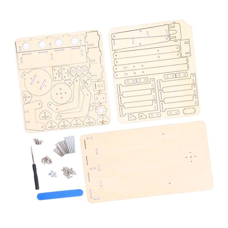 Robot Arm Building Toy Hydraulic Wooden Mechanical Model Tool Set