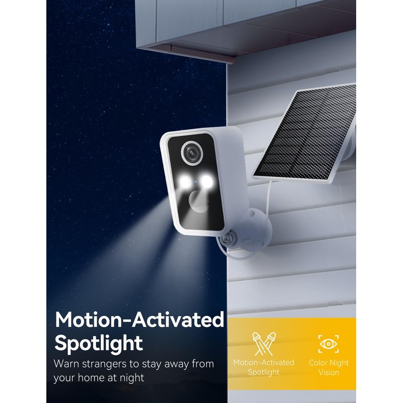 3-Link Solar Camera Outdoor Wireless, Security Camera Wireless Outdoor Wi-Fi