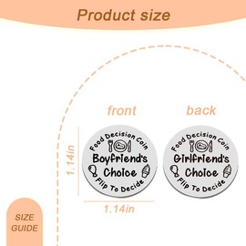 Funny Valentines Day Gifts for Girlfriend Boyfriend Food Decision Coin Boyfriend Valentines Day Gifts from Girlfriend Double Sided Anniversary Wedding Gifts for Women Men Boyfriend Girlfriend Bf Gf