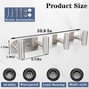 Vanloory Coat Hook Rack, Wall Mounted Rack with 4 Hooks,