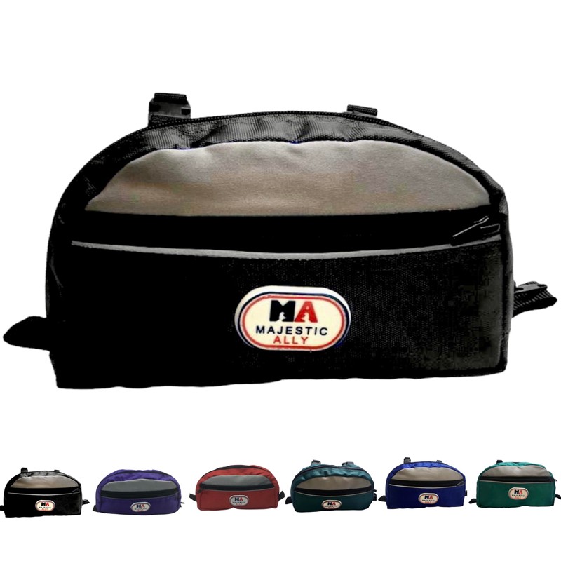 Majestic Ally Bolsa reflectante de nailon con pompón para sillín