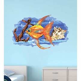 GT Graphics Express Underwater World Theme Fish Anchor - 20" Wall Decal Sticker