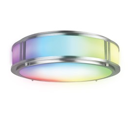 Feit Electric 5.4 in. H X 13 in. W X 13 in. L Nickel Ceiling Fixture