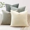 JOTOM Set of 4 Corduroy Cushion Covers, Decorative Cushion, Couch