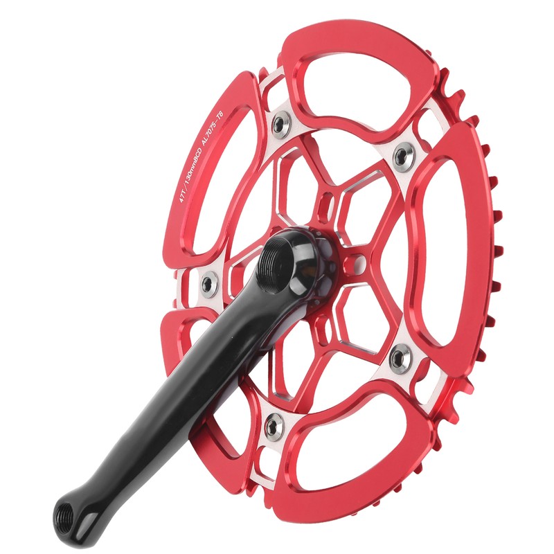 BCD130mm Bike Crankset Crank Arm Aluminium Alloy 47T Single Speed