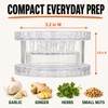 Garlic Chopper 2 Pack, Manual Garlic Twister & Mincer, Clear