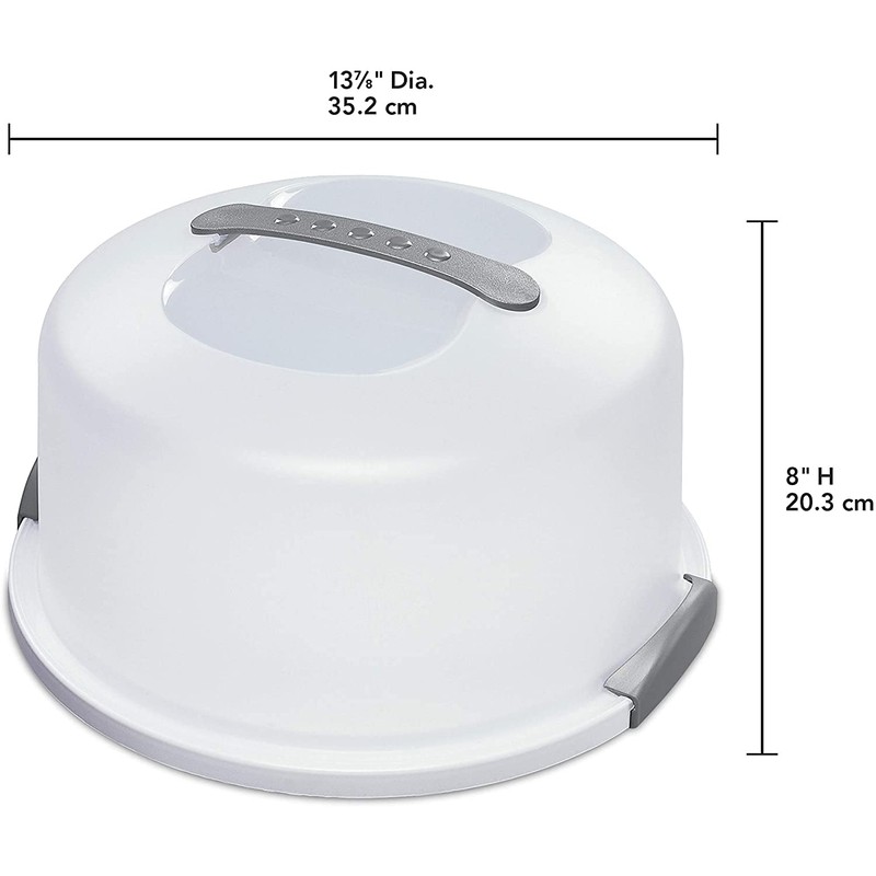 Sterilite Cake Server Circular Serving Container White