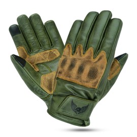 Leatherick Thunder Grip Men's Summer Gloves (Vintage Green, L)