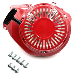 KINDZA Fan Cover Recoil Shroud Housing Rep.19610-ZE3-700ZB Recoil Starter 28400-ZE3-W01 for Honda GX390 GX340 188F Predator 420cc 11HP 13HP Gas Engine (Fan Cover+Recoil Starter)