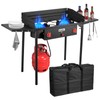 Bestfire 2 Burner Camping Stove with Windpanel& Side Shelves, Bag,