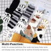 ZEACCT 6 Pairs Cat Paw Socks, Coral Fleece Cat Socks,