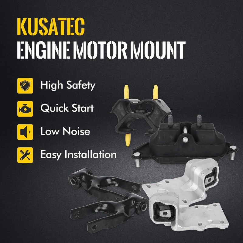 KUSATEC 6PCS Engine Motor Torque Strut Transmission Mount Set Fit