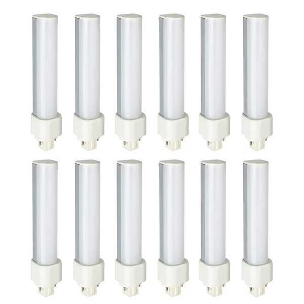 Sunlite 41385-SU LED PLD Horizontal Plug in Light Bulb 9 Watts (26W Equivalent), 950 Lumens, 2 Pin (G24D) Base, Ballast Bypass CFL Replacement, UL Listed, 3000K- Warm White, 12 Pack