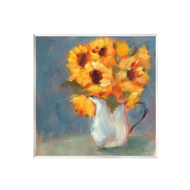 Stupell Industries Sunflower Vase Painting Wall Plaque Art Design by Sue Schlabach
