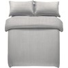 Hafaa Single Duvet Cover Set Hotel Quality Stripes Satin Bedding