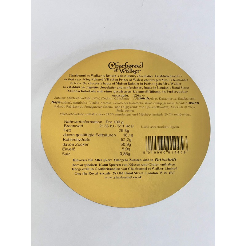 Charbonnel et Walker Milk Sea Salt Caramel Truffles, 4.2 Ounce