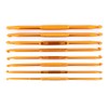 8PCS Golden Alumina Double Ended Crochet Hooks Knitting Needle Set