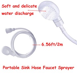 6.56ft/2m Sink Spray Hose,Shampoo Sprayer Handheld Hose Portable Sink Faucet Spraye Strainers for Bathing Baby,Pets Shower,Rinsing Vegetables,Washing Hair