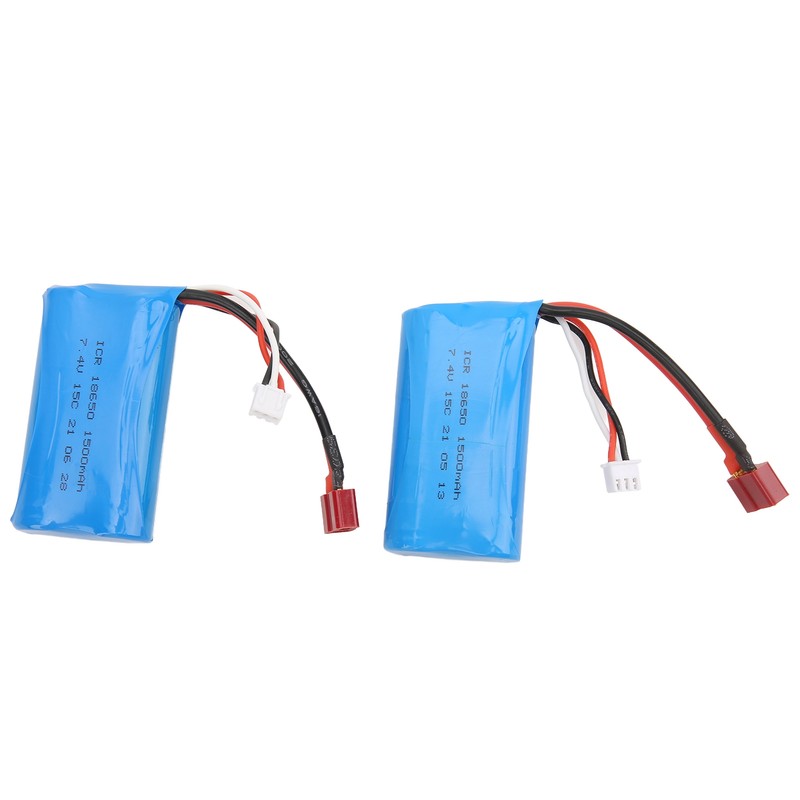 7.4V 1500mAh 15C Lipo Battery with Charging Cable Rechargeable Lithium