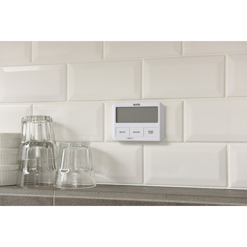 タニタ(Tanita) キッチン 勉強 学習 タイマー 吸盤付き 薄型 ホワイト TD-409 WH