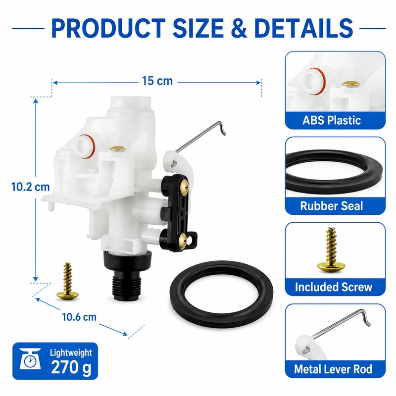 RV Toilet Water Valve Kit for Leak Repair – 31705