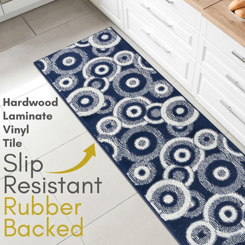 Coastal Runner Rug Non Slip | Retro Modern | Beach