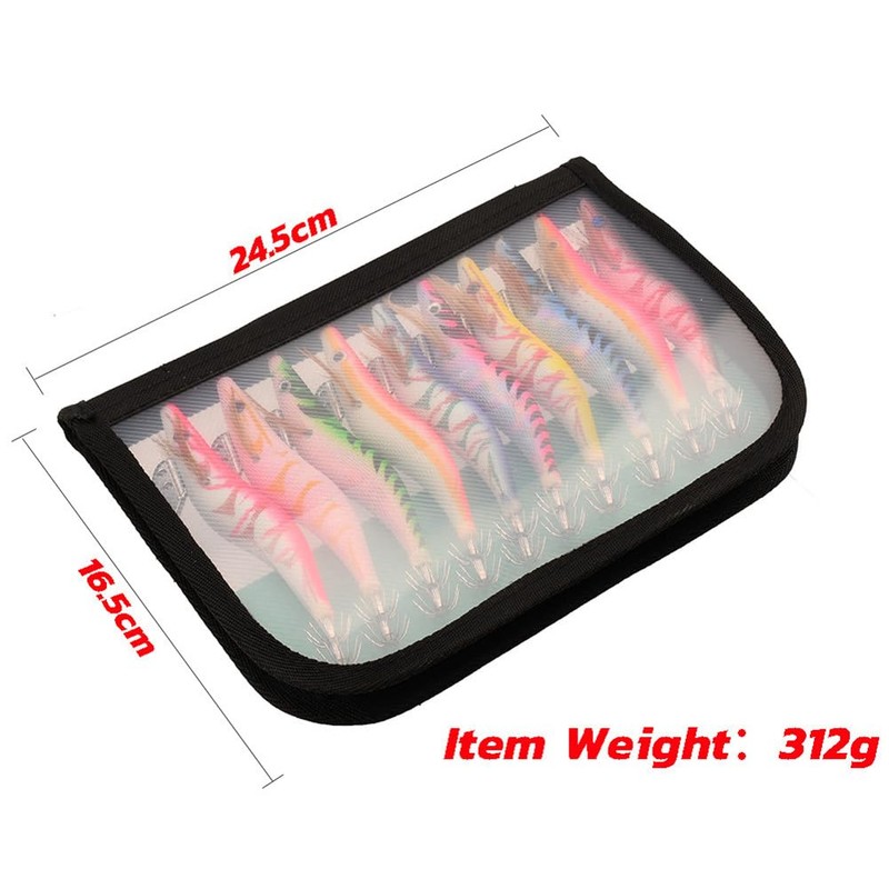 Dovhmoh 10Pcs 13.5CM 21.5G Fishing Lure Set Squid Jigs 3.5