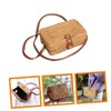 DOITOOL 2pcs Rattan Bag Seagrass Crossbody Bag Wicker Handbag Hand