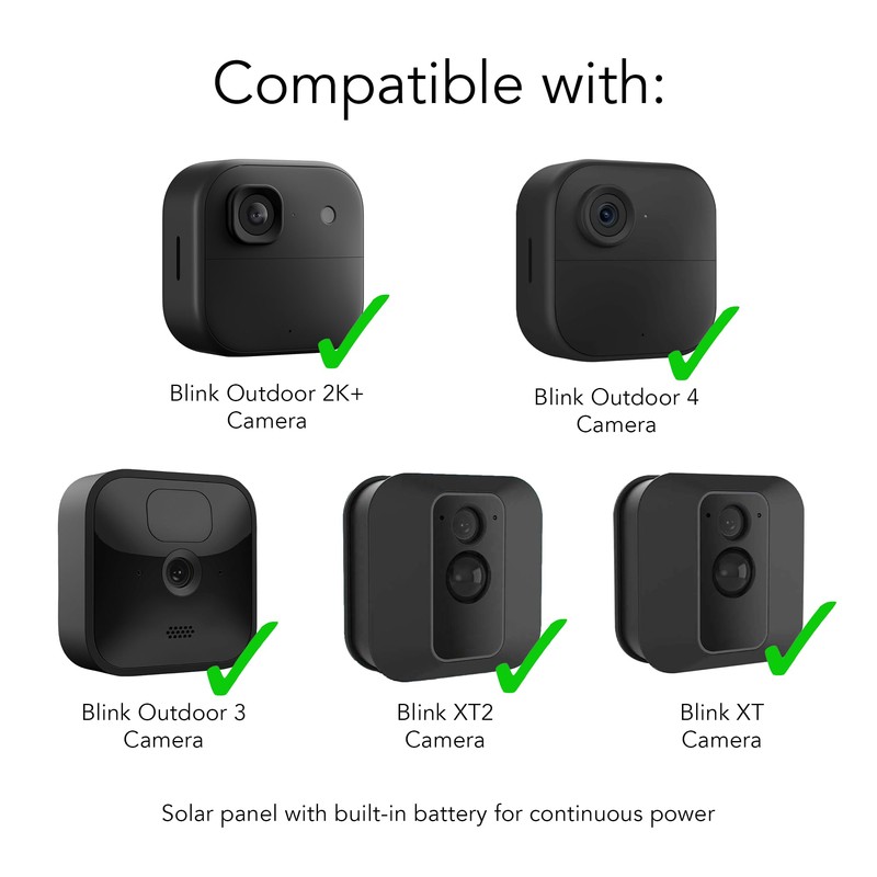 Wasserstein Solar Panel with Internal Battery - Compatible with Blink