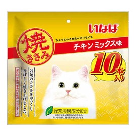Inaba Grilled Scissors, Chicken Mix Flavor, 10 Bottles