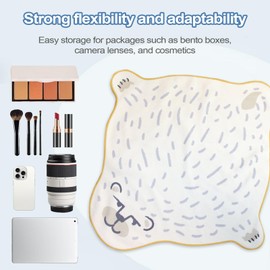 EUBEISAQI Lunch Box Towel | Cartoon Wrapping Sticking Cloth for Cosmetics - Foldable Portable School Lunchbox Wrap Towel for Fishing Picnic Camping Outdoor Use