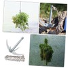 Gatuida Weed Remover Tool Folding Aquatic Grass Cutter Durable Stainless
