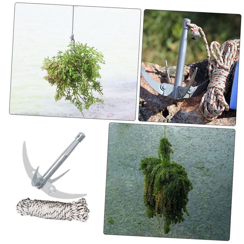 Gatuida Weed Remover Tool Folding Aquatic Grass Cutter Durable Stainless