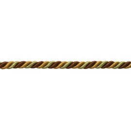 DÉCOPRO Gold Brown Green 5/16" Decorative Rope Cord Golden Chestnut [By The Yard]