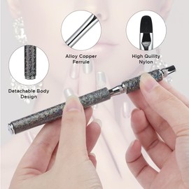 Nail Art Brushes Set Nail Art Design Pen Painting Tools with Nail Extension Gel Brush,Nail Polish Brush, Builder Nail Gel Brush, Nail Art Liner Brush for Salon Gift for Girls Women (Diamond)