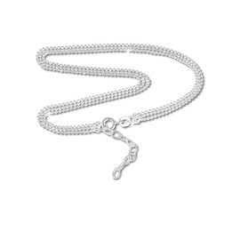 11.5 Inch 3-Strand Ball/Beaded Chain Sparkly Sterling Silver Anklet/Ankle Bracelet/Ankle Chain - 925 Sterling Silver - Large Length Adjustable 10.5" to 11.5" Inch / 27 to 29 cm - Anklets for Women