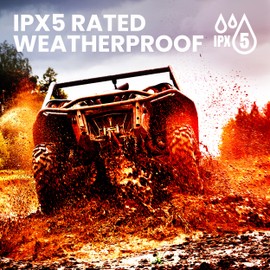 BOSS Audio Systems BRT18A ATV UTV Sound Bar - 18 Inches Wide, 4 inch Speakers, Full Range, 1 Inch Tweeters, IPX5 Weatherproof, Bluetooth, Built-in Amplifier, USB, Golf Cart Compatible