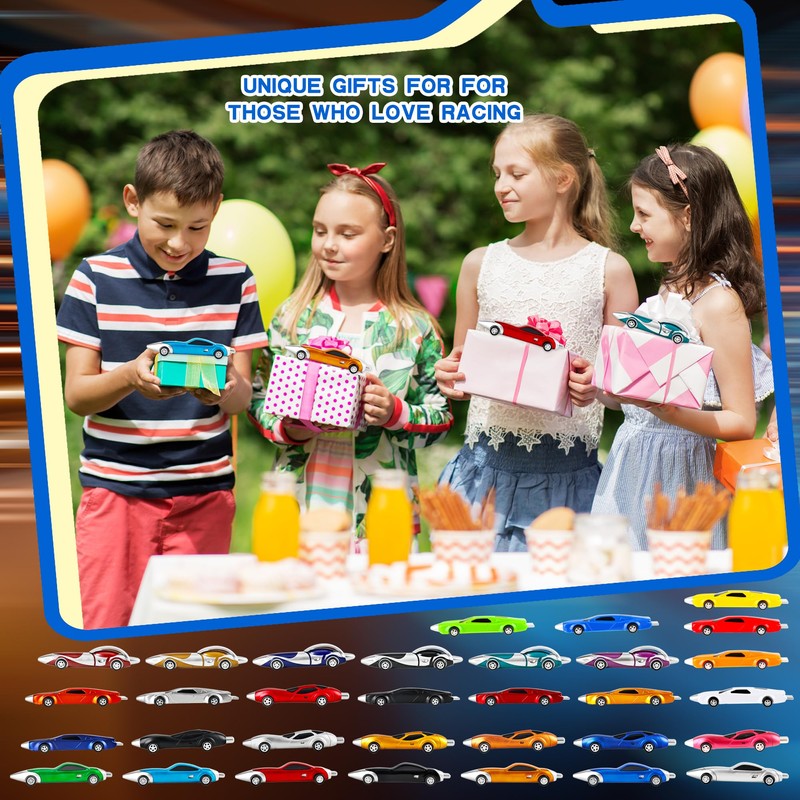 Spaluck 32 Pcs Car Pen Bulk Fun Pens Racing Pen