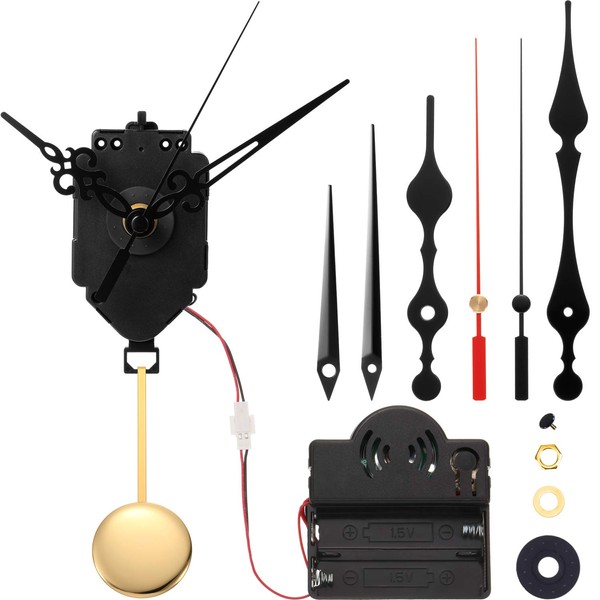 Quartz Pendulum Trigger Clock Movement Chime Westminster Melody Mechanism Clock Kit with 3 Pairs of Hands
