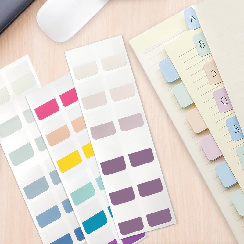 360 Pcs Book Tabs, Writable Sticky Tabs Colorful Page Markers