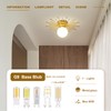 Soutas Globe Glass Ceiling Light Pull Chain Cord Ceiling Lamp