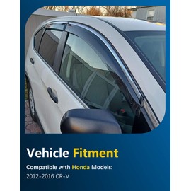 CXZHAZD Shatterproof Tape-On Rain Guards for Nissan Kicks 2025 with Stainless Steel Chrome Trim, Out-Channel Window Deflectors Vent Window Visors Rain Sun Wind Guards Shade Deflectors, 4 pcs